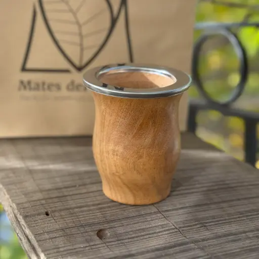 Camionero de algarrobo, virola de inoxidable